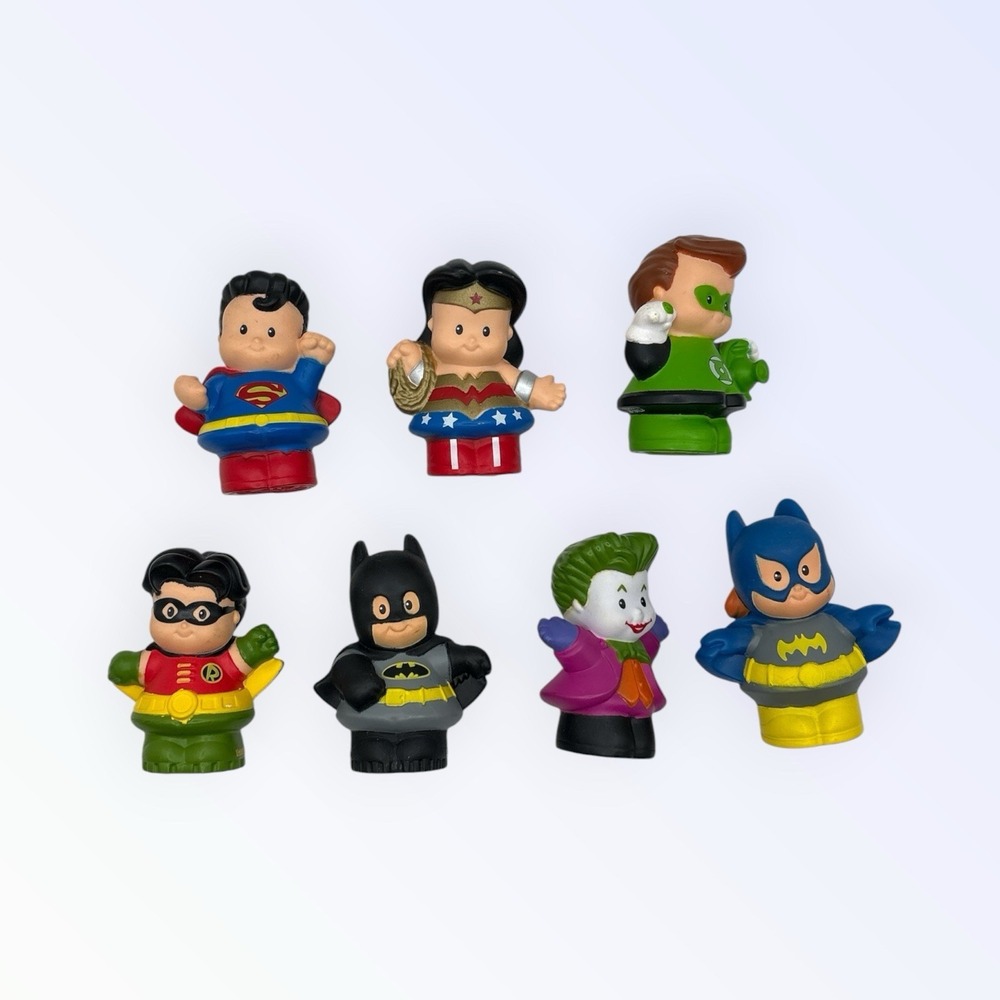 Fisher Price Little People Super DC Heroes Lot Of 7 - Picture 2 of 3